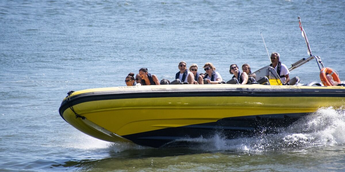 Jet boat in action on the water