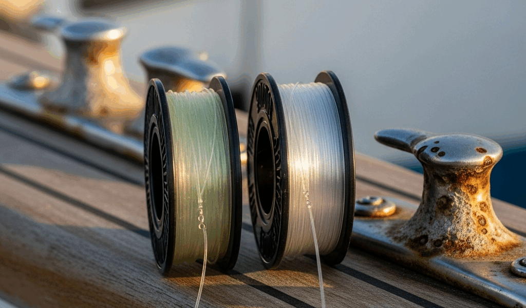 Fluorocarbon vs Monofilament Fishing Line for Saltwater Boats